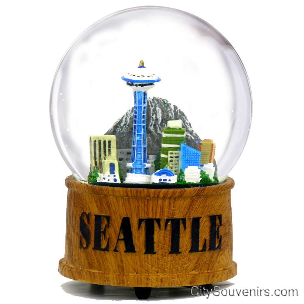Skyline Musical Seattle Snow Globe, Seattle Snow