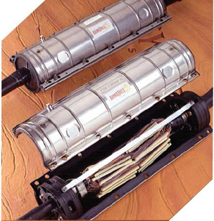 Armadillo Splice Case 8" x 28.4" Filling Flange Stainless Steel Bonding Drillable End Plates