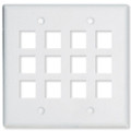 310-212DG Dual Gang 12 Port Keystone Plate