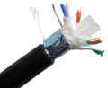 Category 6 Shielded 600 MHz 4 Pair UTP CMX Direct Burial Cable with Water Blocking Tape 1000' Wooden Spool