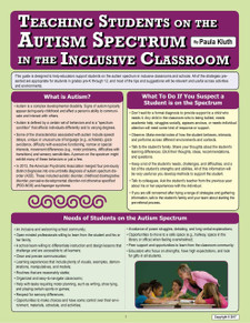 Teaching Students on the Autism Spectrum laminated guide