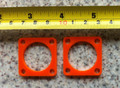 Perspex guying ring for telescopic pole or mast.