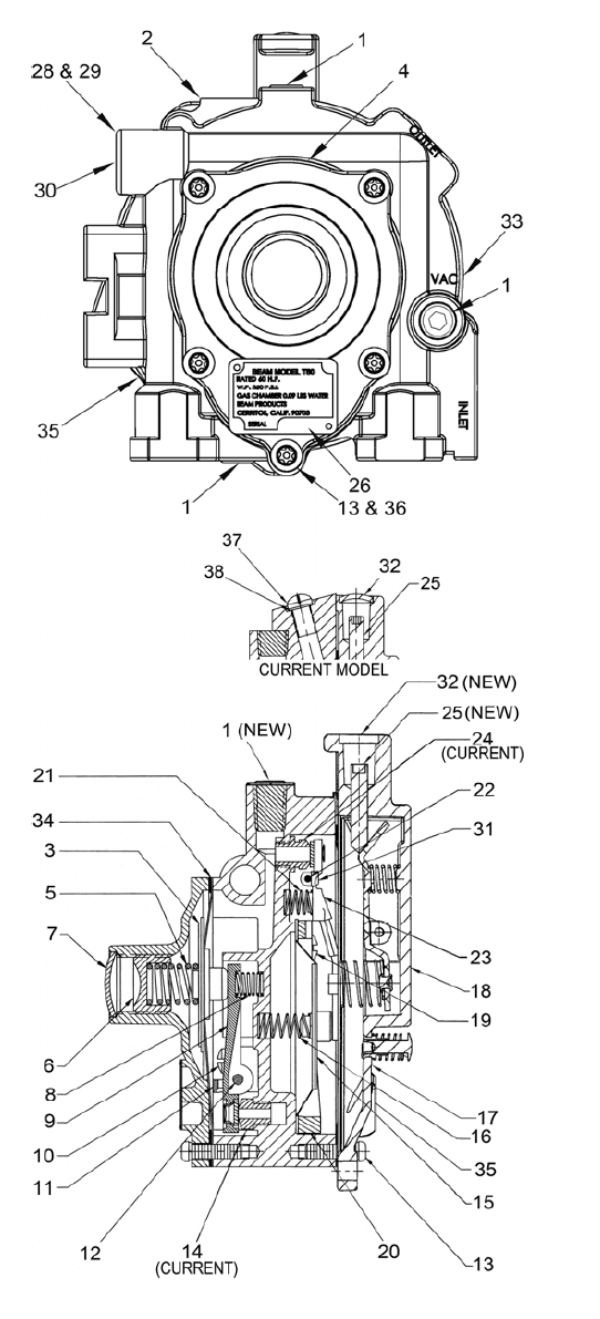 IMPCO Beam Model T60 60 HP Reducer, Evaporator