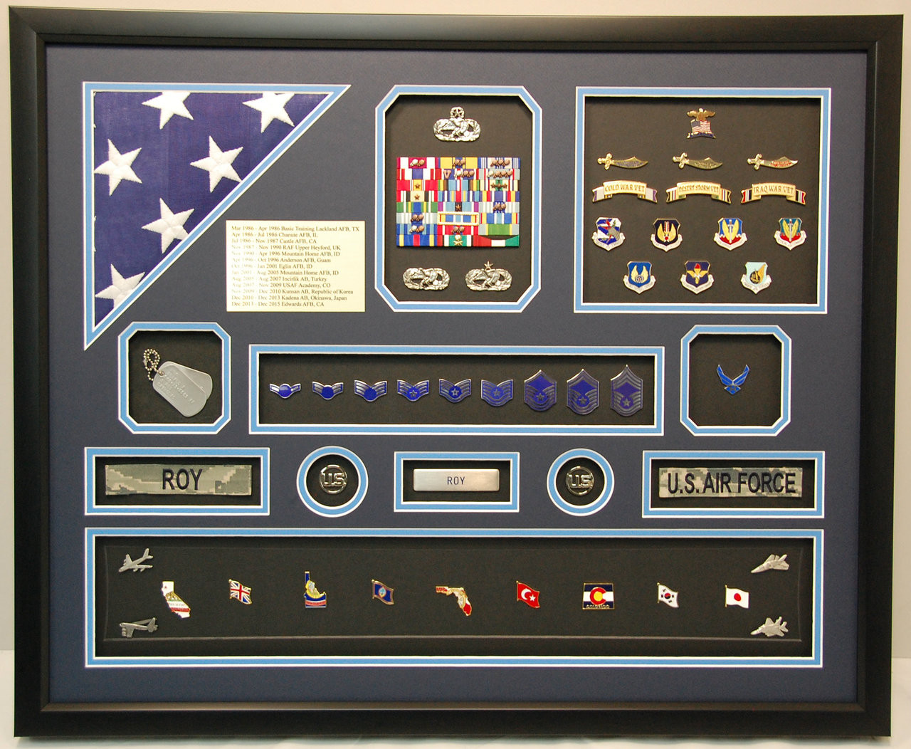 US Air Force Iraq Shadow Box - Military Memories and More