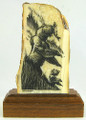 Bear with Cub Scrimshaw by Geoff Olson