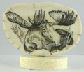 Moose Scrimshaw by Steve Revet