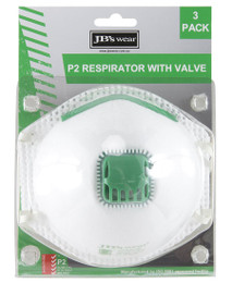 8C15 JB'S BLISTER (3PC) P2 RESPIRATOR WITH VALVE