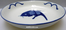 Blue Carp Fish 7 Inch Dish