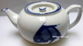 Blue Carp Fish Flat Tea Pot