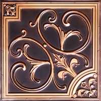 3D ceiling tile made of PVC in Antique Copper.