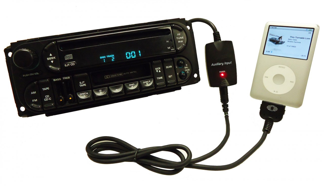 98 99 CHRYSLER JEEP DODGE iPod MP3 iPhone Adapter Harness for Radio CD