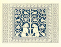 PK-B7 Byzantine Motif Note Cards: Lions