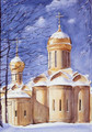 PK-C9N Winter Scenes Note Cards: Trinity Cathedral/Nikon Cha