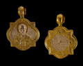 St Nicholas Medalion, 22k Gold plating over SS