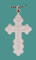 Cross SS St. Olga Style, Med w/18" Stainless Steel Chain