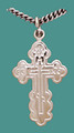 Cross SS St. Olga Style, Sm. w/18" stainless steel chain, engr.