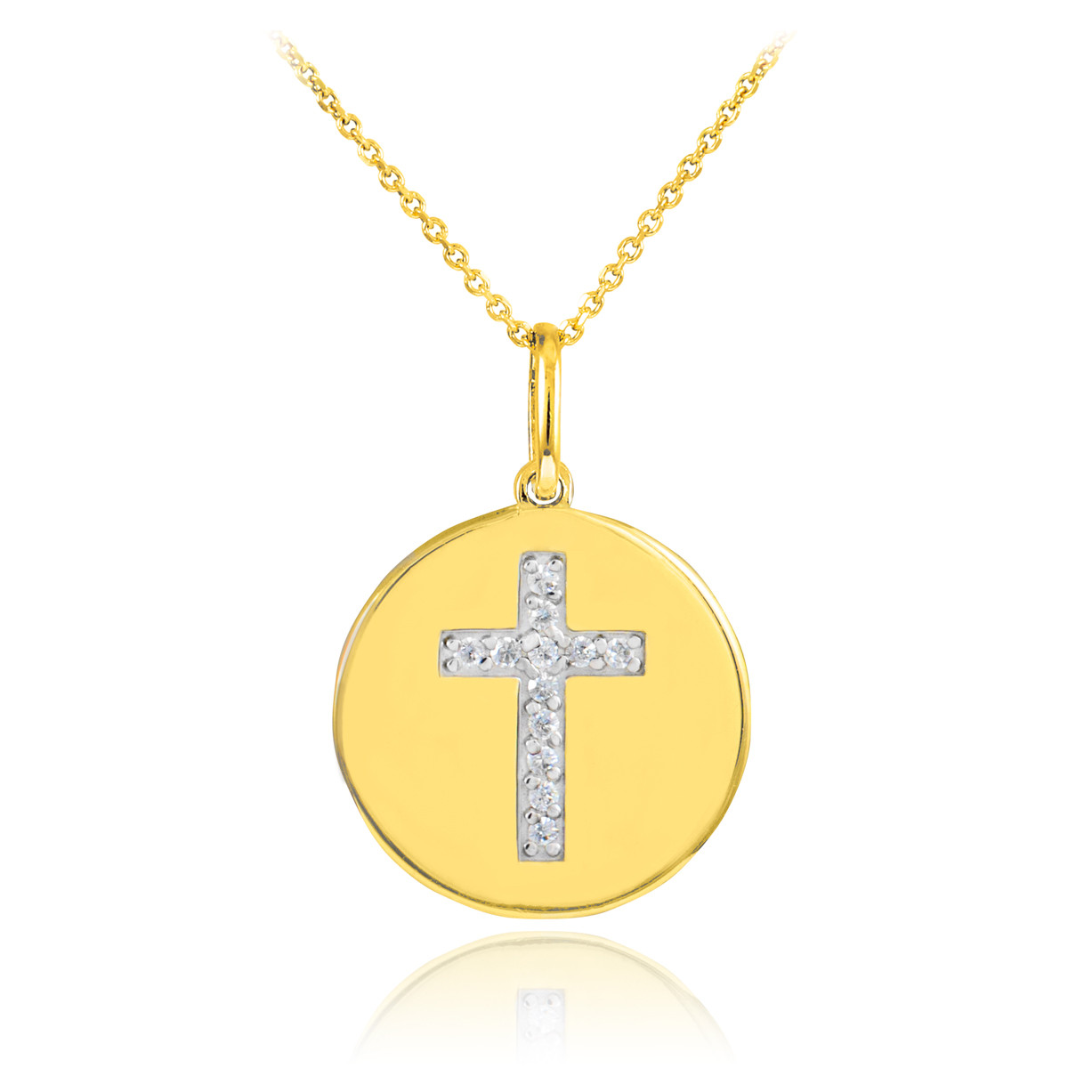 Pendant Cross pendant disc  Disc  Disc Necklace  Diamond  Pendant cross    Necklace Disc