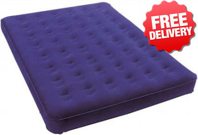 Caribee Velour Air Bed Mat Mattress Double Inflatable - Front View