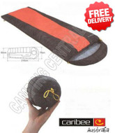 Caribee Plasma Lite +7 Celcius Compact Sleeping Bag - (Color:Red & Black)
