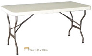 OZtrail Lifetime Table 6ft Folding Bench Desk Picnic - (Angle View)