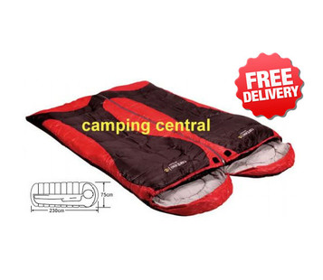Caribee Genesis Duo +7 C. Twin Double Sleeping Bag - With Free Shipping