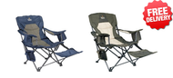 OZtrail Monarch Footrest Folding Camping Picnic Arm Chair - Free Shipping