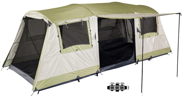 OZTRAIL BUNGALOW (SLEEPS 9) Dome Family 9 Person Man Tent sc 1 st C&ing Central : oztrail 6v dome tent - memphite.com
