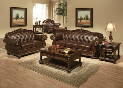 Ac15030 Anondale Brown Cherry Top Grain Genuine Split Leather Sofa Ac15030 Anondale Brown Cherry Top Grain Genuine Split Leather Sofa And Love Seat