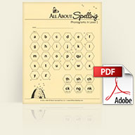 all about spelling all about spelling level 1 all all about spelling phonogram chart