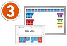Letter Tiles app or Whiteboard