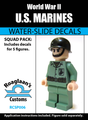 World War II US Marines Squad Pack - Water-Slide Decals