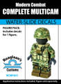 Multicam Complete Minifig Set - Water-Slide Decals