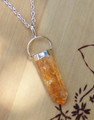 Citrine Gemstone Pendulum Necklace . Success, Business, Prosperity, Luck, Healing, Clearing and Absorbing Negative Energies