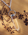 Crystal Quartz Point Pendulum Necklace . Ultimate Power Stone