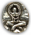 Goddess Stone . Altar or Pocket Stone . Pewter