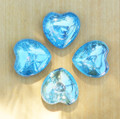 Aqua Aura Gemstone Heart . Communication, Truth, Spirituality, Protection