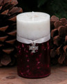 Ruby Wish . Vanilla Pomegranate Candle 2x3 . Fertility, Beauty, Rebirth, Divination, Luck, Prosperity, Abundance, Wishes, Faerie Workings