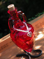 Ancient Magick Potion Bottle Vessel with Metal Stand - Scarlet