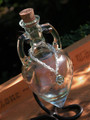 Ancient Magick Potion Bottle Vessel with Metal Stand - Crystal