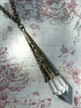 RENAISSANCE . Swarovski Crystal Magickal Prism Divination Pendulum Necklace . Bronze Filigree Pendant . 30 inc