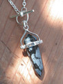 Snowflake Obsidian Double Pendulum Necklace . Peace, Balance, Change, Growth, Deflecting Negative Energies, Stress and Anxiety