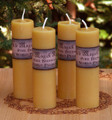 Old World Pure Beeswax Pillars ~ Beautifully Handmade