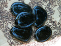 Black Onyx Rare Flat Large Scrying Palm Stones . Intuition, Divination, Strength, Change, Balance, Grounding, Focus, Self Confidence, Banishing Negativity, Samhain & Beltane