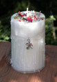 White Witch . Herbal Alchemy Magick Candle With White Milk, Sugar, Vanilla and Honey . For Transcendental, Universal, Spiritual Magick