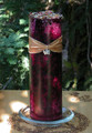 Golden Harvest of Mabon . Herbal Alchemy 3x9 Pillar Candle . Cornucopia of Tree Ripened Apples Nestled in Oak Leaves and Moss,