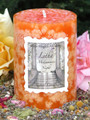 Litha Midsummers Night Ritual Candle 2x3 Pillar for Summer Solstice . Lemon, Madagascar Vanilla Bean and Sweet Cream