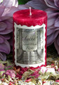 Sweet Musk Roses 2x3 Pillar Candle . For Summer Solstice, Midsummer Celebrations, Ritual, Summer Faerie Magick