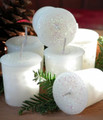 Yule Faerie Votive Candles Set of 6 ~ Holiday Faerie Gardens, Winter Solstice ~ Fresh Clean New Fallen Snow Essence