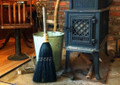 Hearth Broom ~ Black ~ Old World Style All Organic Broom