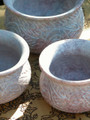 Mystic Leaves Soapstone Cauldron Pot . Small. Hand Carved for Burning Incense & Resins . Smudge Pot . Burning Vessel